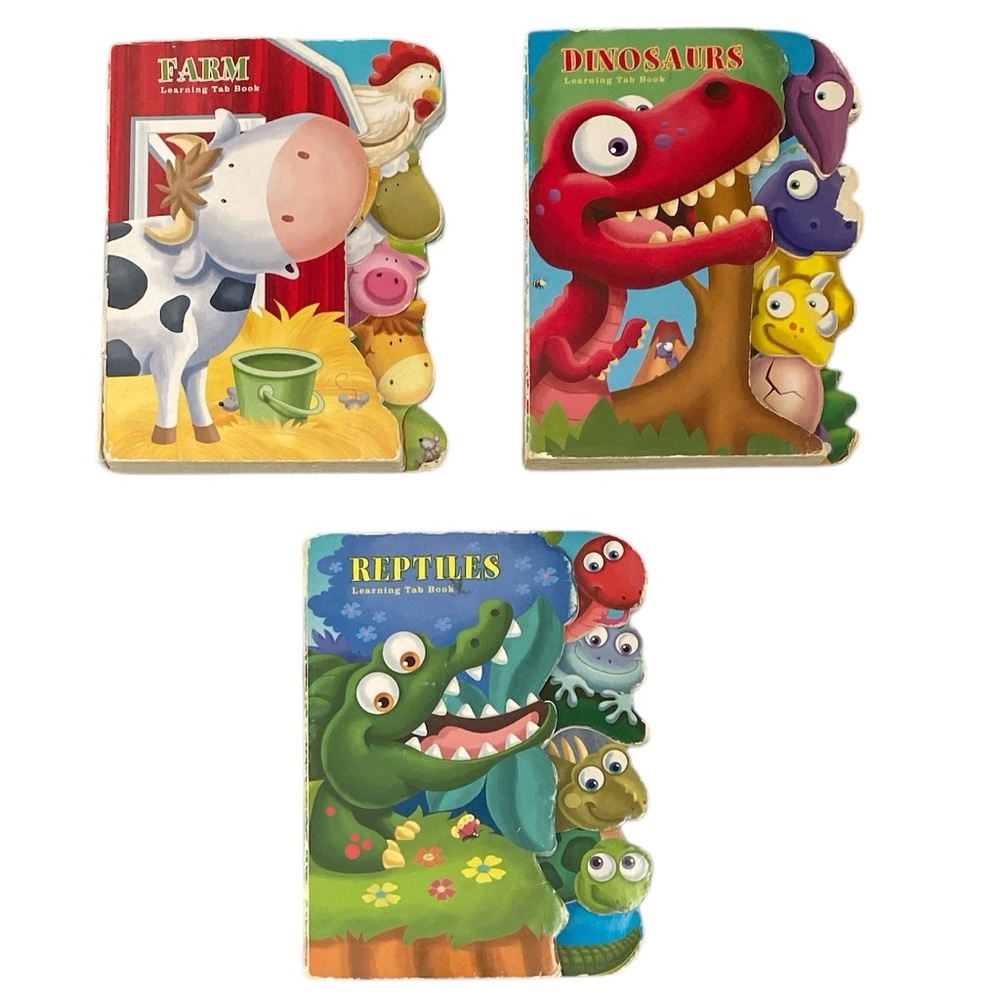 Learning Tab Book Series Farm Dinosaurs Reptiles by Charles Reasoner